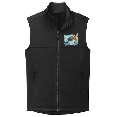 Sea Turtle Islamorada Florida Keys Collective Smooth Fleece Vest