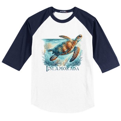 Sea Turtle Islamorada Florida Keys Baseball Sleeve Shirt