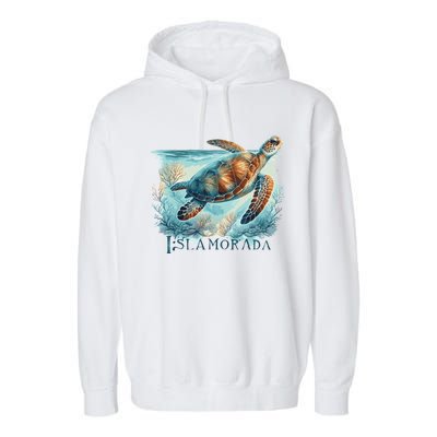 Sea Turtle Islamorada Florida Keys Garment-Dyed Fleece Hoodie