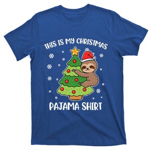 Sloth This Is My Christmas Pajama Gift T-Shirt