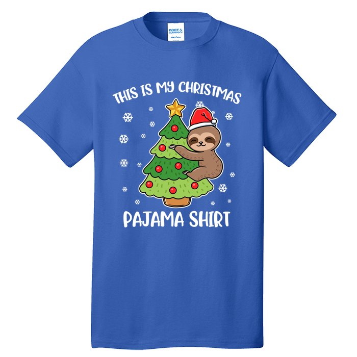 Sloth This Is My Christmas Pajama Gift Tall T-Shirt