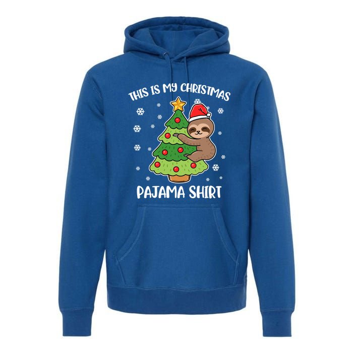 Sloth This Is My Christmas Pajama Gift Premium Hoodie