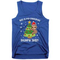 Sloth This Is My Christmas Pajama Gift Tank Top