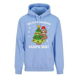 Sloth This Is My Christmas Pajama Gift Unisex Surf Hoodie