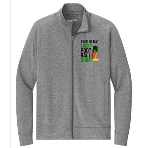 Sarcastic This Is My Lucky Football Sport St Patrick's Day Funny Gift Stretch Full-Zip Cadet Jacket