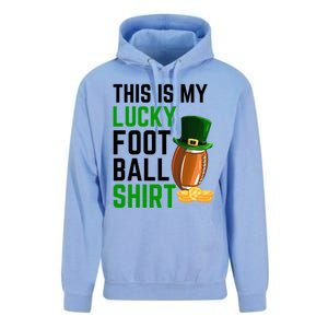 Sarcastic This Is My Lucky Football Sport St Patrick's Day Funny Gift Unisex Surf Hoodie