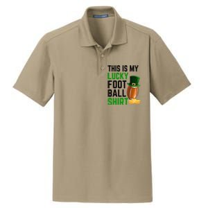 Sarcastic This Is My Lucky Football Sport St Patrick's Day Funny Gift Dry Zone Grid Polo