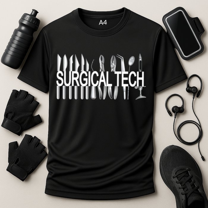 Surgical Tech Instruts Surgical Technologist Scrub Tech Gift Cooling Performance Crew T-Shirt