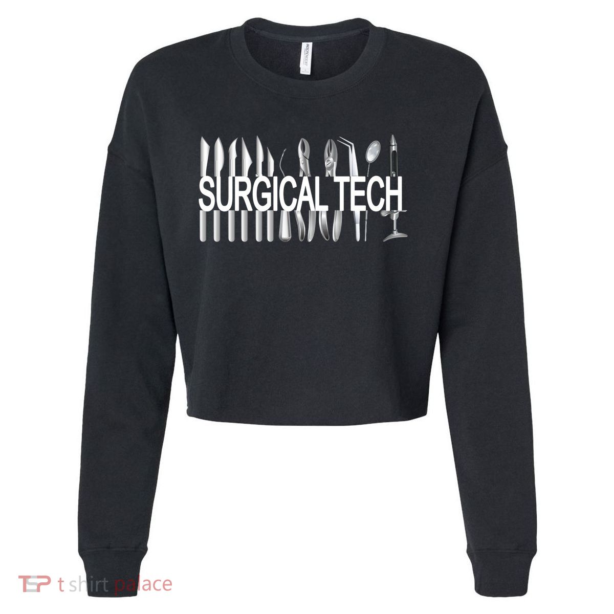 Surgical Tech Instruts Surgical Technologist Scrub Tech Gift Cropped Pullover Crew