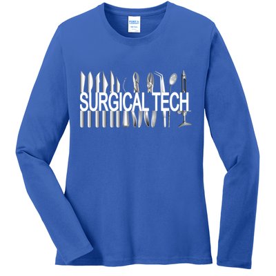 Surgical Tech Instruts Surgical Technologist Scrub Tech Gift Ladies Long Sleeve Shirt