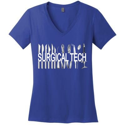 Surgical Tech Instruts Surgical Technologist Scrub Tech Gift Women's V-Neck T-Shirt