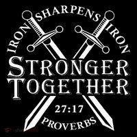 Strongers Together Iron Sharpens Iron Proverbs Flatbill Hat