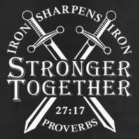 Strongers Together Iron Sharpens Iron Proverbs Large Microfiber Waffle Golf Towel