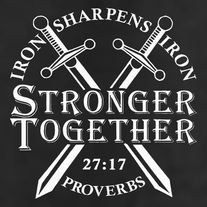 Strongers Together Iron Sharpens Iron Proverbs Large Microfiber Waffle Golf Towel