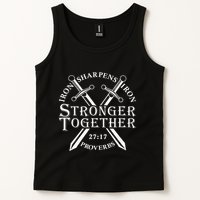 Strongers Together Iron Sharpens Iron Proverbs Tank Top