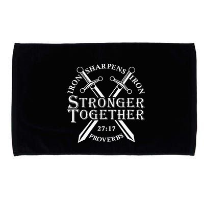 Strongers Together Iron Sharpens Iron Proverbs Microfiber Hand Towel