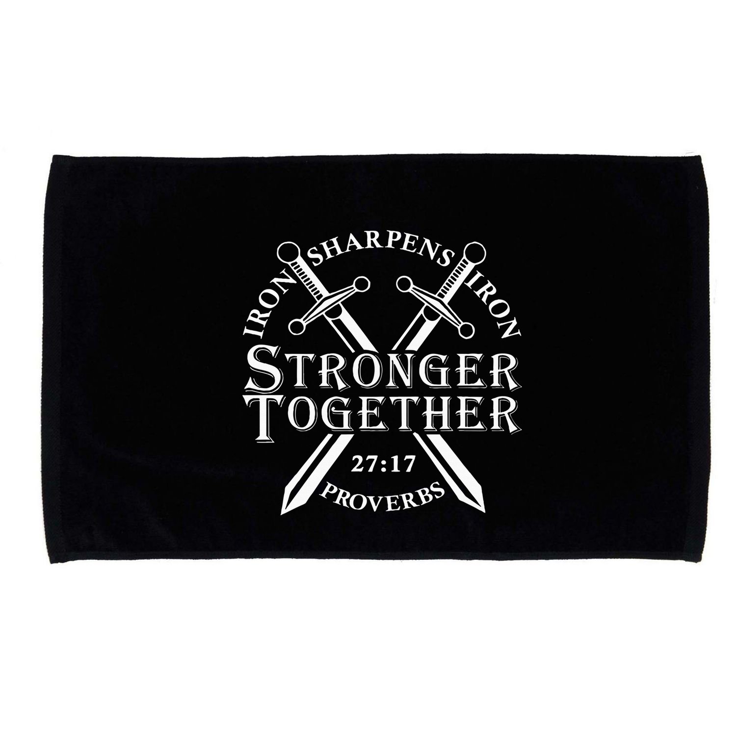 Strongers Together Iron Sharpens Iron Proverbs Microfiber Hand Towel