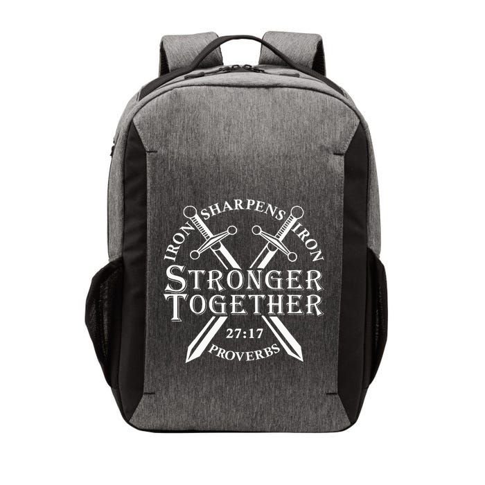 Strongers Together Iron Sharpens Iron Proverbs Vector Backpack