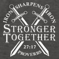 Strongers Together Iron Sharpens Iron Proverbs Vector Backpack