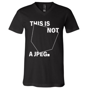 .Swoosh This Is Not A Jpeg V-Neck T-Shirt