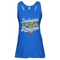 Sped Teacher Inclusion Is My Love Language Special Education Funny Gift Ladies Essential Flowy Tank