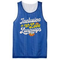 Sped Teacher Inclusion Is My Love Language Special Education Funny Gift Mesh Reversible Basketball Jersey Tank