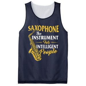 Saxophone The Instrument For Intelligent People Saxophonist Mesh Reversible Basketball Jersey Tank