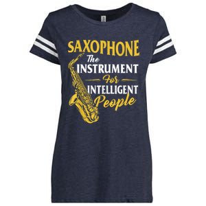 Saxophone The Instrument For Intelligent People Saxophonist Enza Ladies Jersey Football T-Shirt