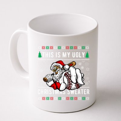 Santa This Is My Ugly Christmas Baseball Ball Gift Coffee Mug