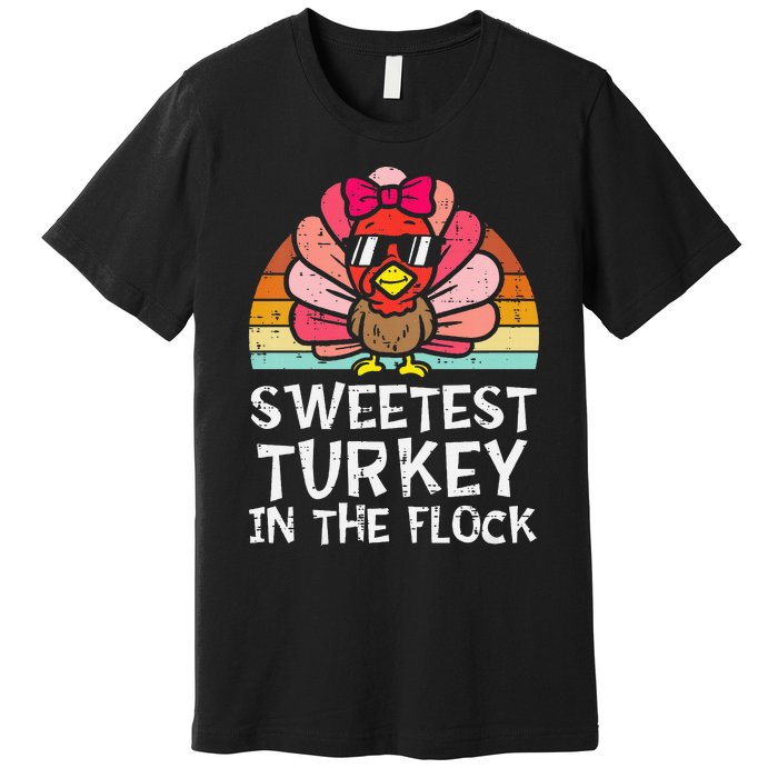 Sweetest Turkey In The Flock Thanksgiving Premium T-Shirt