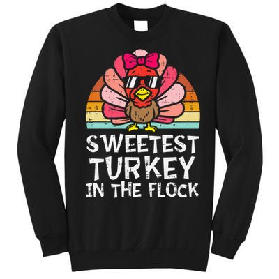 Sweetest Turkey In The Flock Thanksgiving Tall Sweatshirt