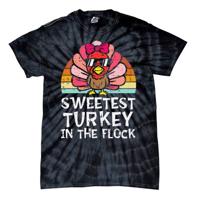 Sweetest Turkey In The Flock Thanksgiving Tie-Dye T-Shirt