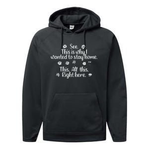 See This Is Why I Wanted To Stay Home This All This Right Here Performance Fleece Hoodie