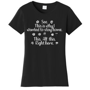 See This Is Why I Wanted To Stay Home This All This Right Here Women's T-Shirt