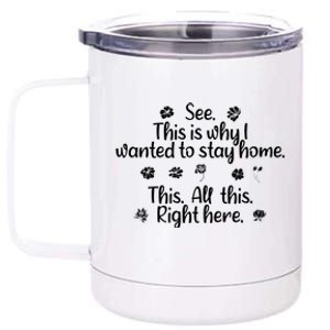 See This Is Why I Wanted To Stay Home This All This Right Here 12 oz Stainless Steel Tumbler Cup