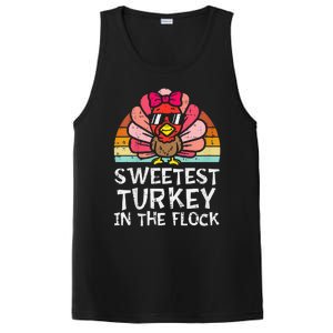 Sweetest Turkey In The Flock Girl Thanksgiving PosiCharge Competitor Tank