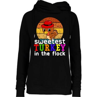 Sweetest Turkey In The Flock Womens Funnel Neck Pullover Hood