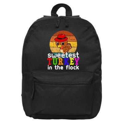 Sweetest Turkey In The Flock 16 in Basic Backpack