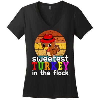 Sweetest Turkey In The Flock Women's V-Neck T-Shirt