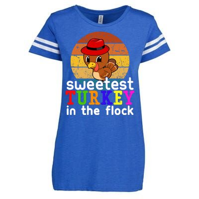 Sweetest Turkey In The Flock Enza Ladies Jersey Football T-Shirt