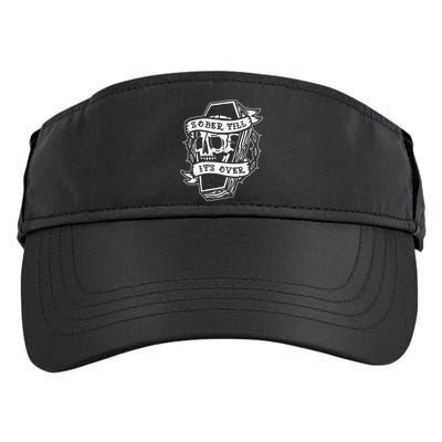 Sober Till It's Over AA NA Recovery Alcoholics Anonymous Adult Drive Performance Visor