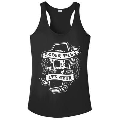 Sober Till It's Over AA NA Recovery Alcoholics Anonymous Ladies PosiCharge Competitor Racerback Tank
