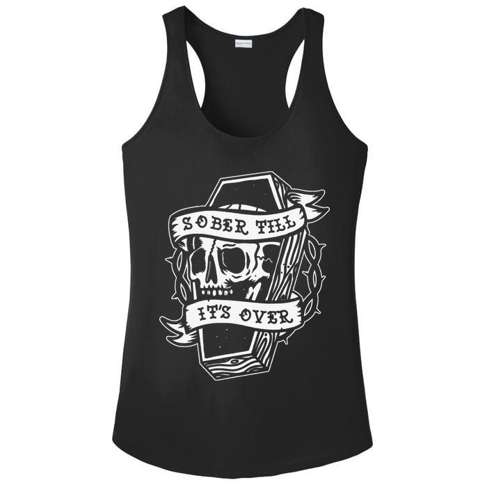 Sober Till It's Over AA NA Recovery Alcoholics Anonymous Ladies PosiCharge Competitor Racerback Tank