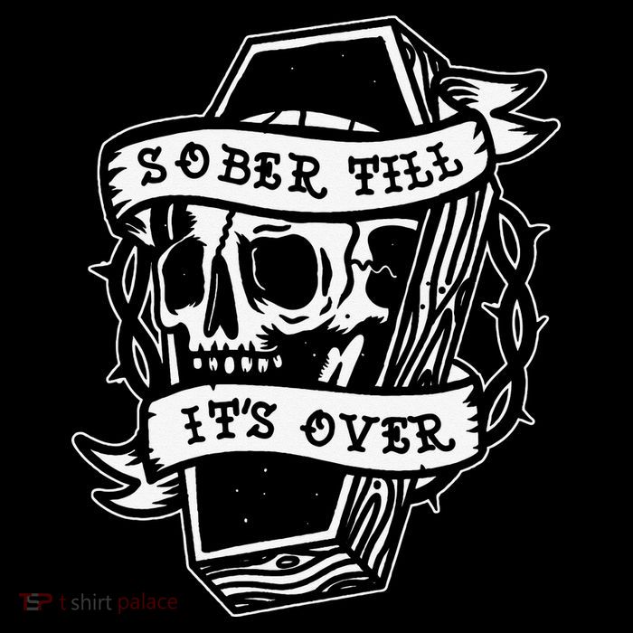 Sober Till It's Over AA NA Recovery Alcoholics Anonymous Poster