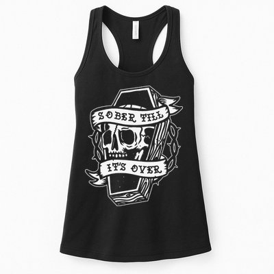 Sober Till It's Over AA NA Recovery Alcoholics Anonymous Womens Tank Top