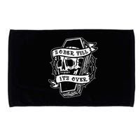 Sober Till It's Over AA NA Recovery Alcoholics Anonymous Microfiber Hand Towel
