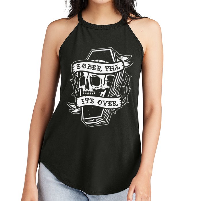 Sober Till It's Over AA NA Recovery Alcoholics Anonymous Women's Perfect Tri Rocker Tank