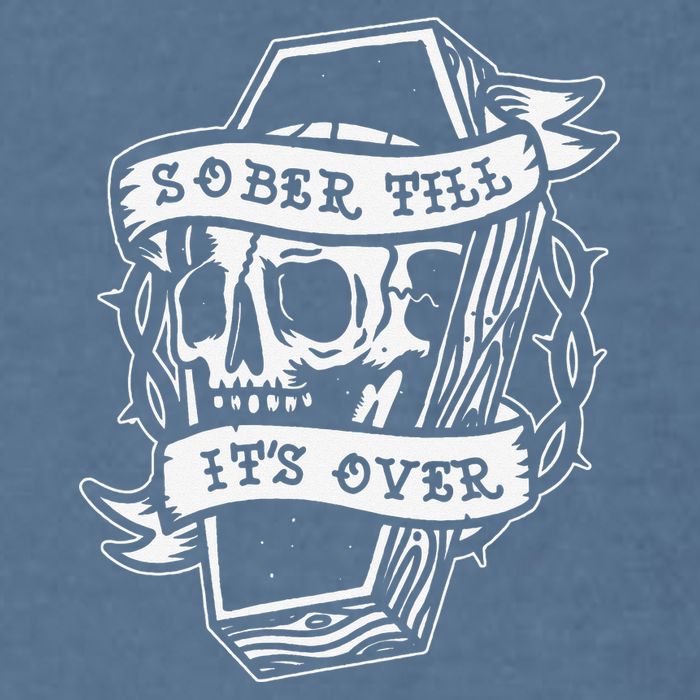 Sober Till It's Over AA NA Recovery Alcoholics Anonymous Garment-Dyed Sweatshirt