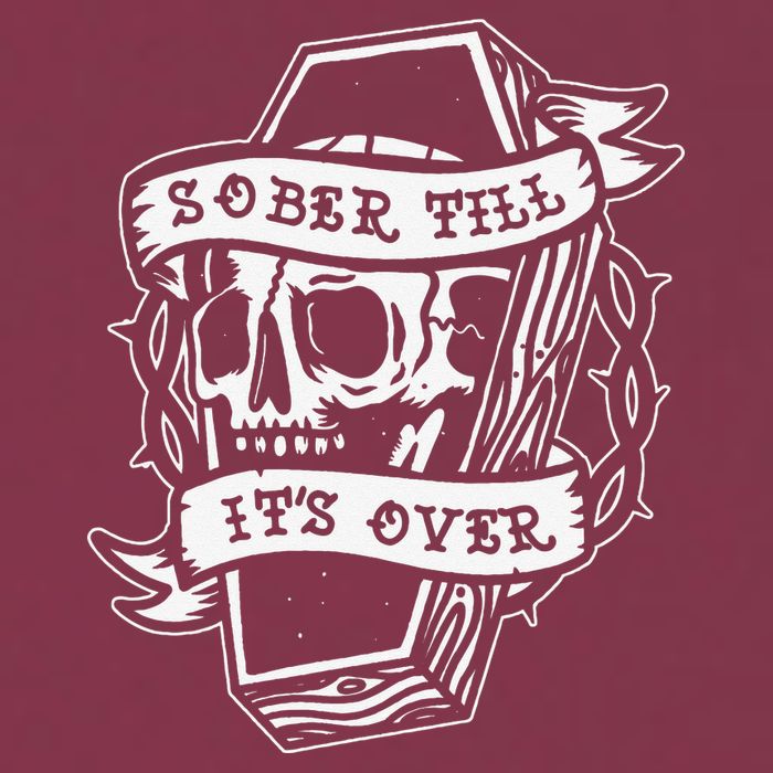 Sober Till It's Over AA NA Recovery Alcoholics Anonymous 16oz Travel Tumbler