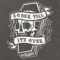 Sober Till It's Over AA NA Recovery Alcoholics Anonymous Cotton Canvas Backpack